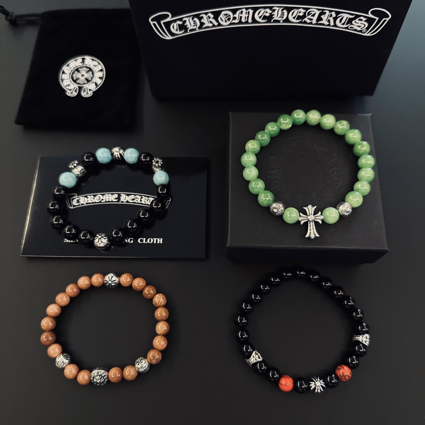 Chrome Hearts Beaded Bracelet Set Chrome Hearts Beaded Bracelet Set